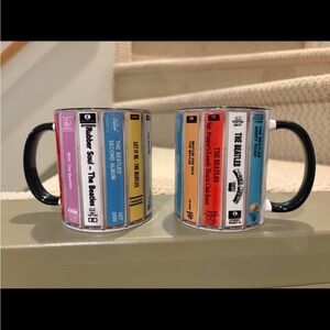 Retro Beatles Cassette Tape Mug Set